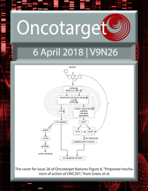 The cover for issue 26 of Oncotarget