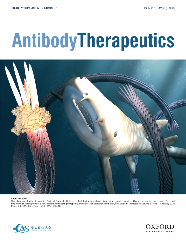 Antibody Therapeutics cover: A Shark Single Domain Antibody Library