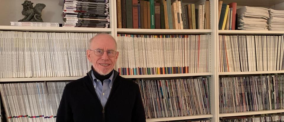 Jay Berzofsky in his home library