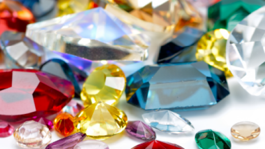 An assortment of gems