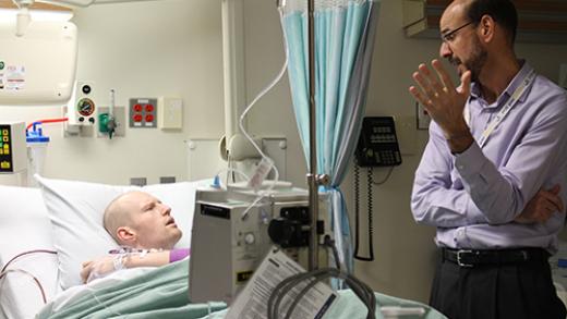 Terry Fry, M.D., a former Investigator in the Pediatric Oncology Branch, discusses treatment with Bo Cooper.