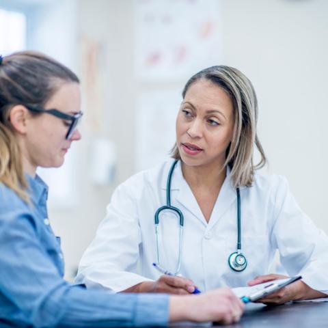 Doctor with patient 