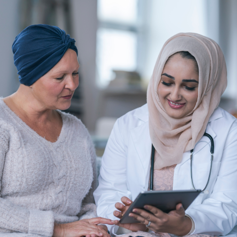 Patient with doctor