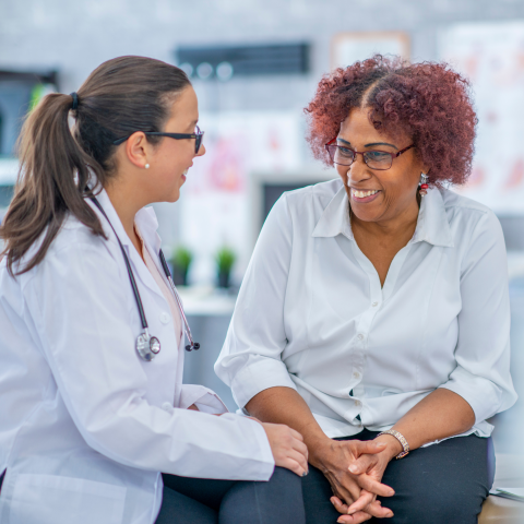 Patient with doctor