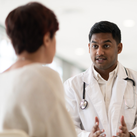 Patient with doctor