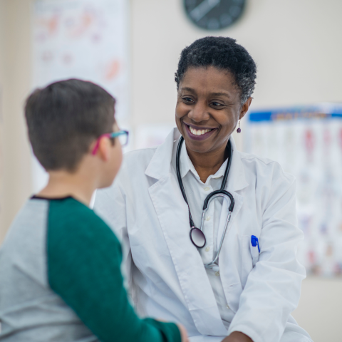 Doctor with young patient.