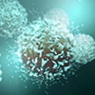 Artistic rendering of a T cell immersed in the tumor microenvironment exposed to high levels of potassium