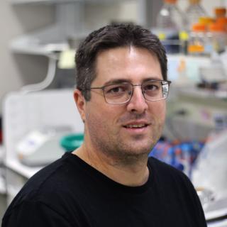 Eugene Valkov in the lab.