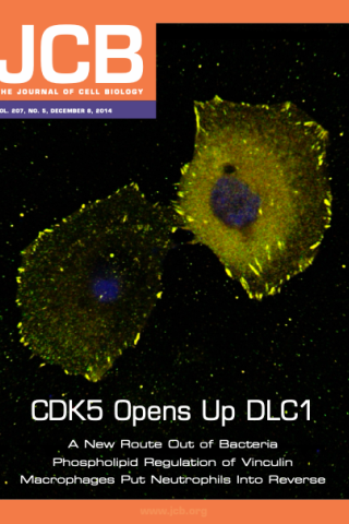 Journal cover for Journal Cell Biology December 8, 2014