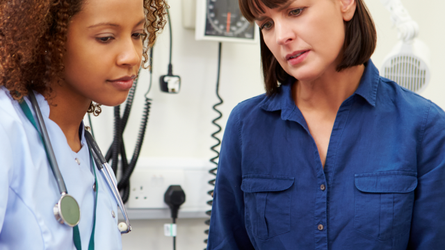 Patient with doctor