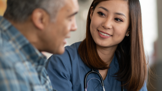 Patient with doctor