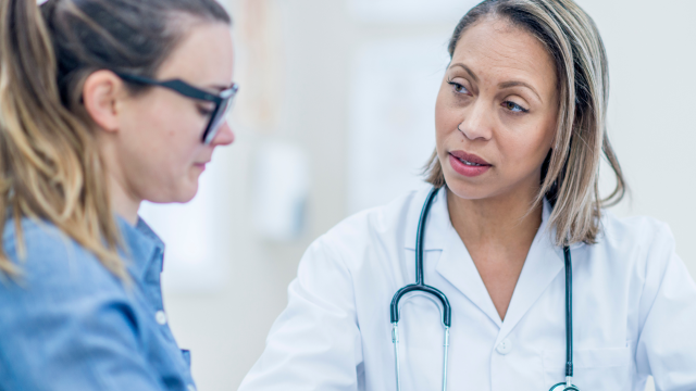 Patient with doctor