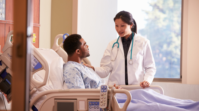 Patient with doctor