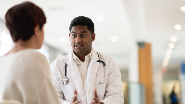 Patient with doctor