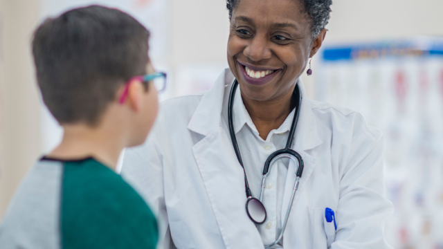 Doctor with young patient.