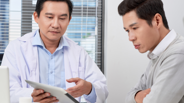 Doctor with patient