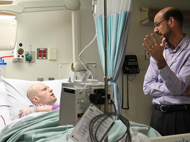 Terry Fry, M.D., a former Investigator in the Pediatric Oncology Branch, discusses treatment with Bo Cooper.