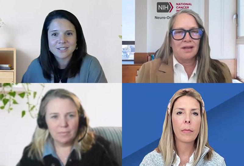 Screenshot of WebEx meeting showing the 4 speakers: Michelle Mollica, Terri Armstrong, Emily Tonorezos, and Kimberly Wallgren.