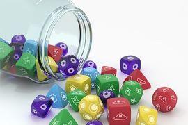 jar with dice