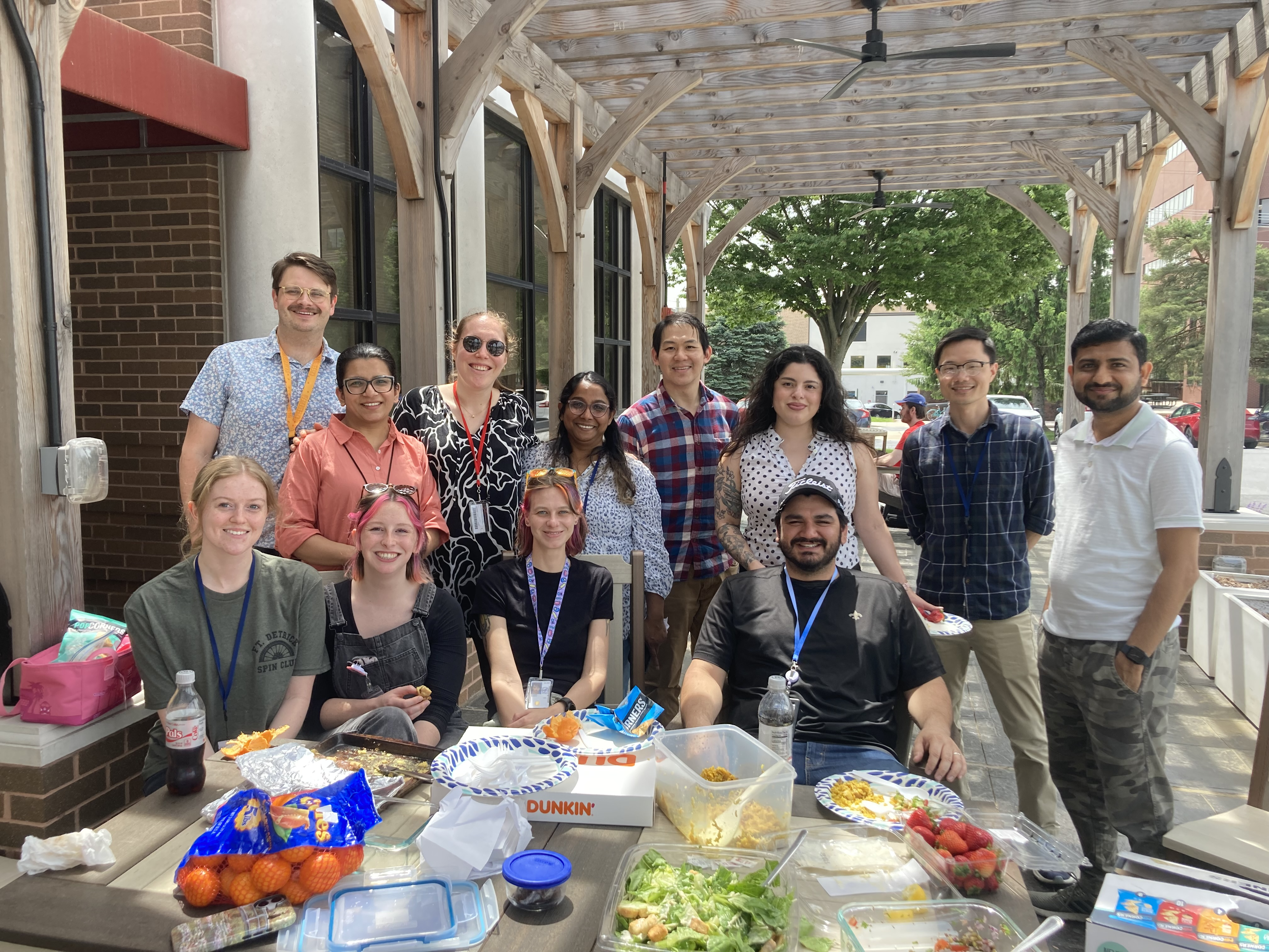 Members of the DRPAC hosting lunch with outgoing chair Alex Kleinpter