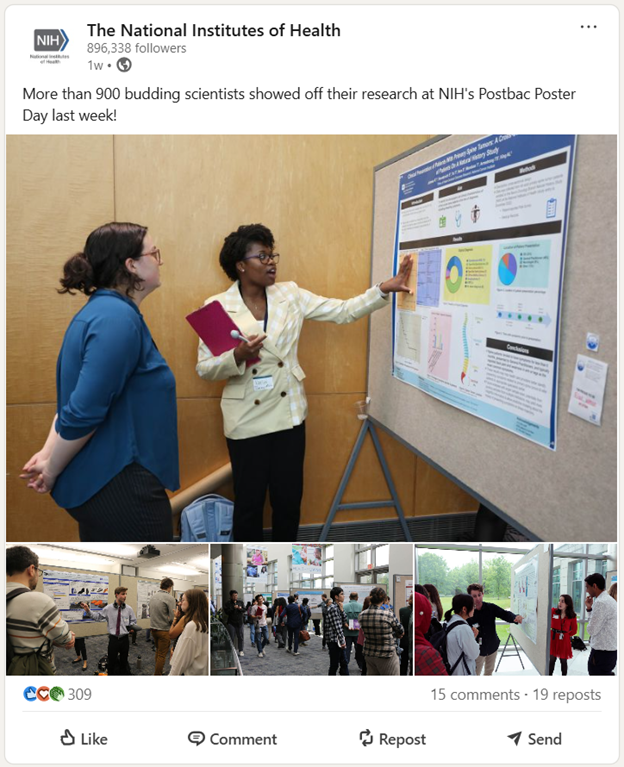 Kaelyn presenting her poster