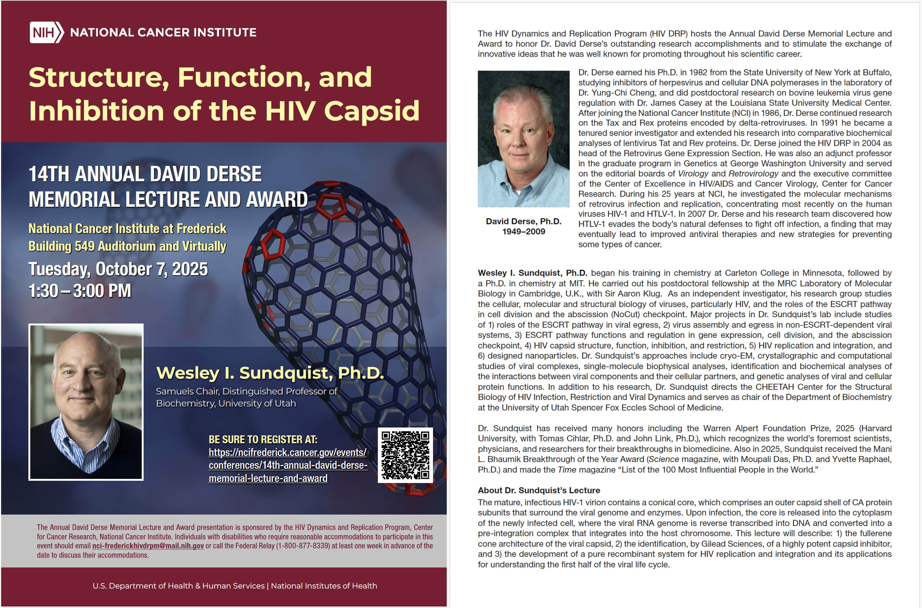 HIV DRP Derse Lecture & Award 2025