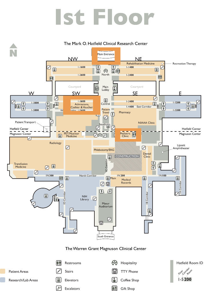 Clinical Center map