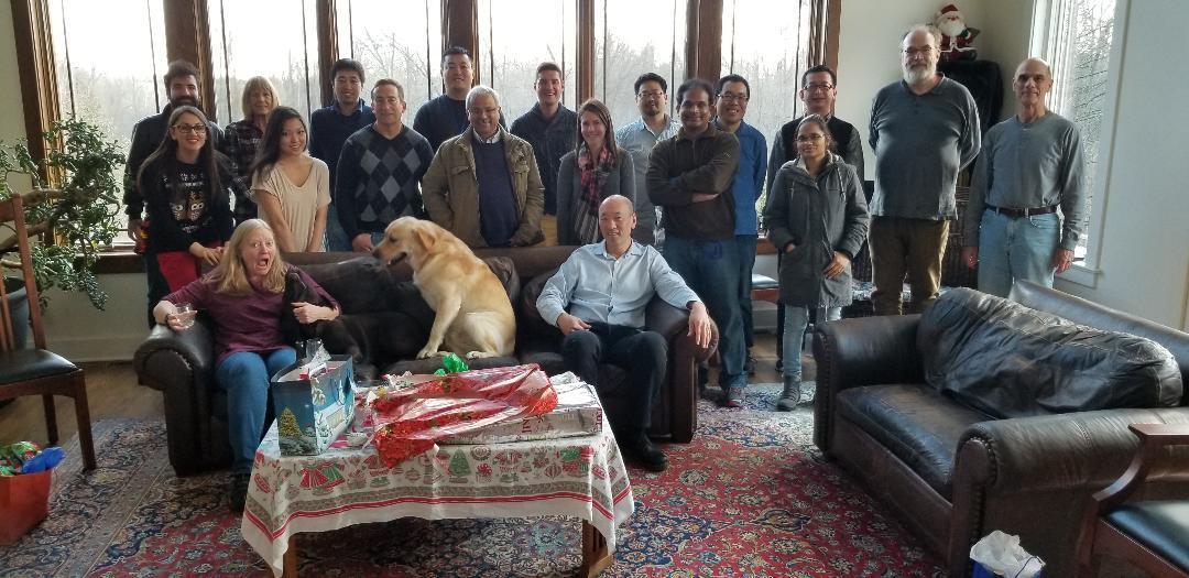CDBL Holiday Gathering 2018 - Host Alan Perantoni and his party loving pup. 