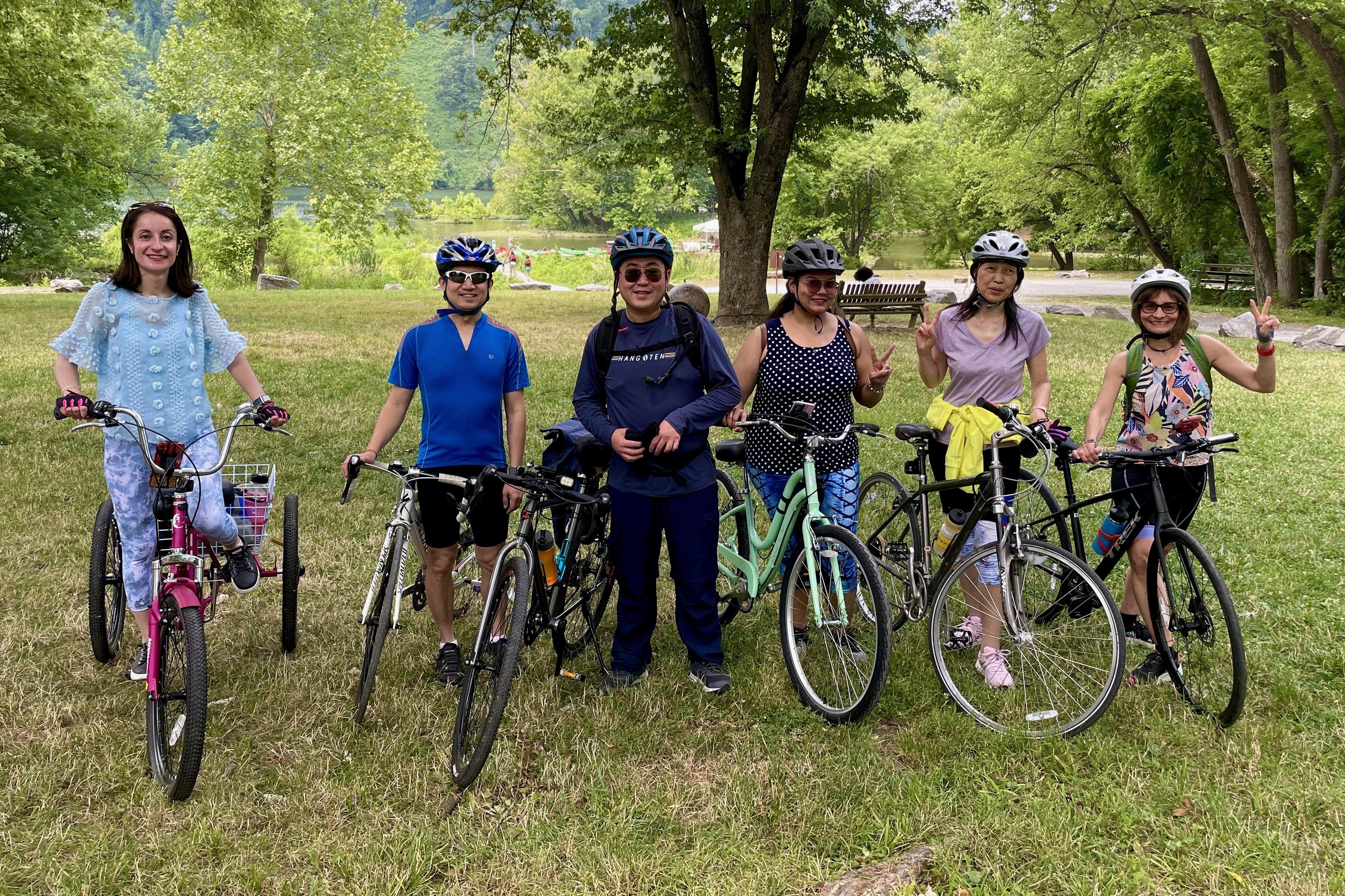 LCBG participants on bikes