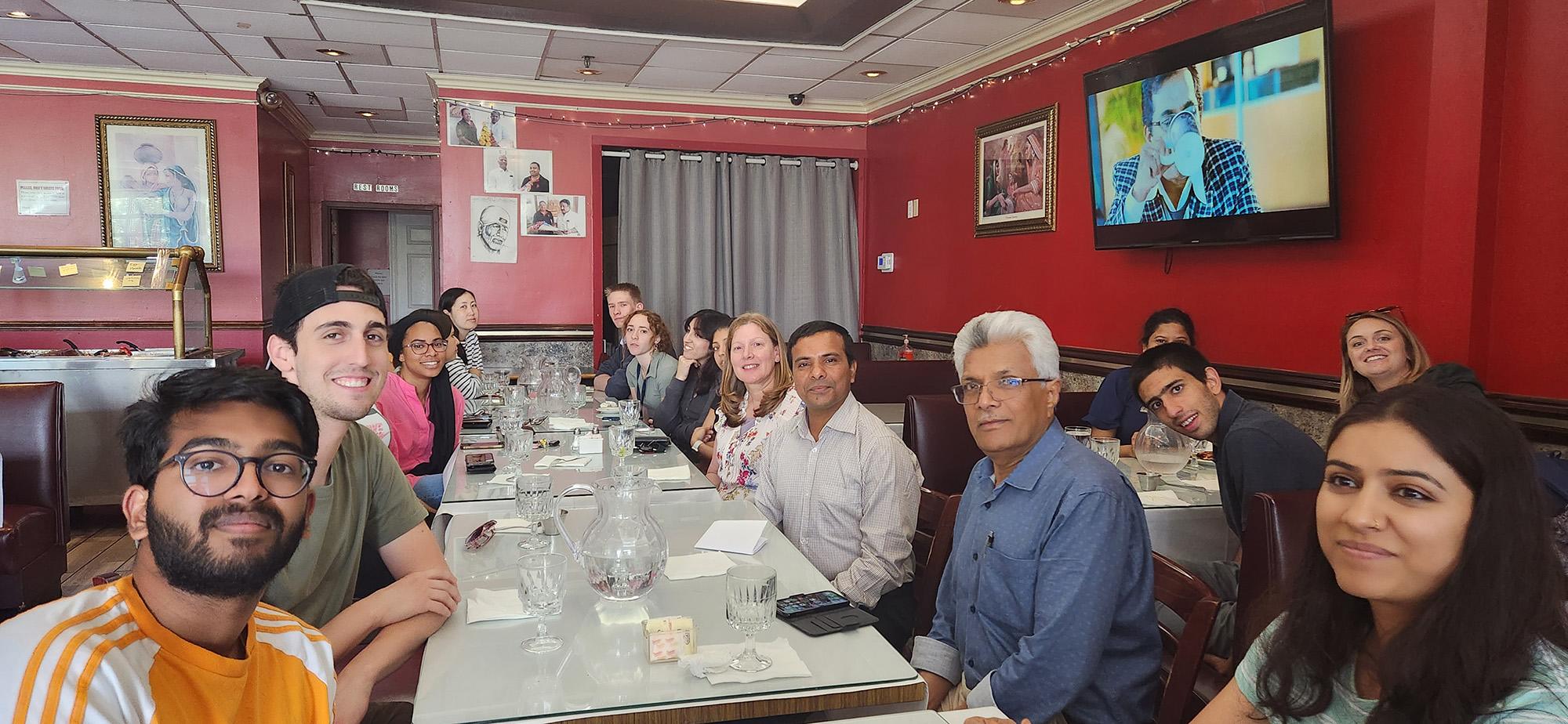 Farewell lunch at restaurant for Hadiar Rahman, July 2023