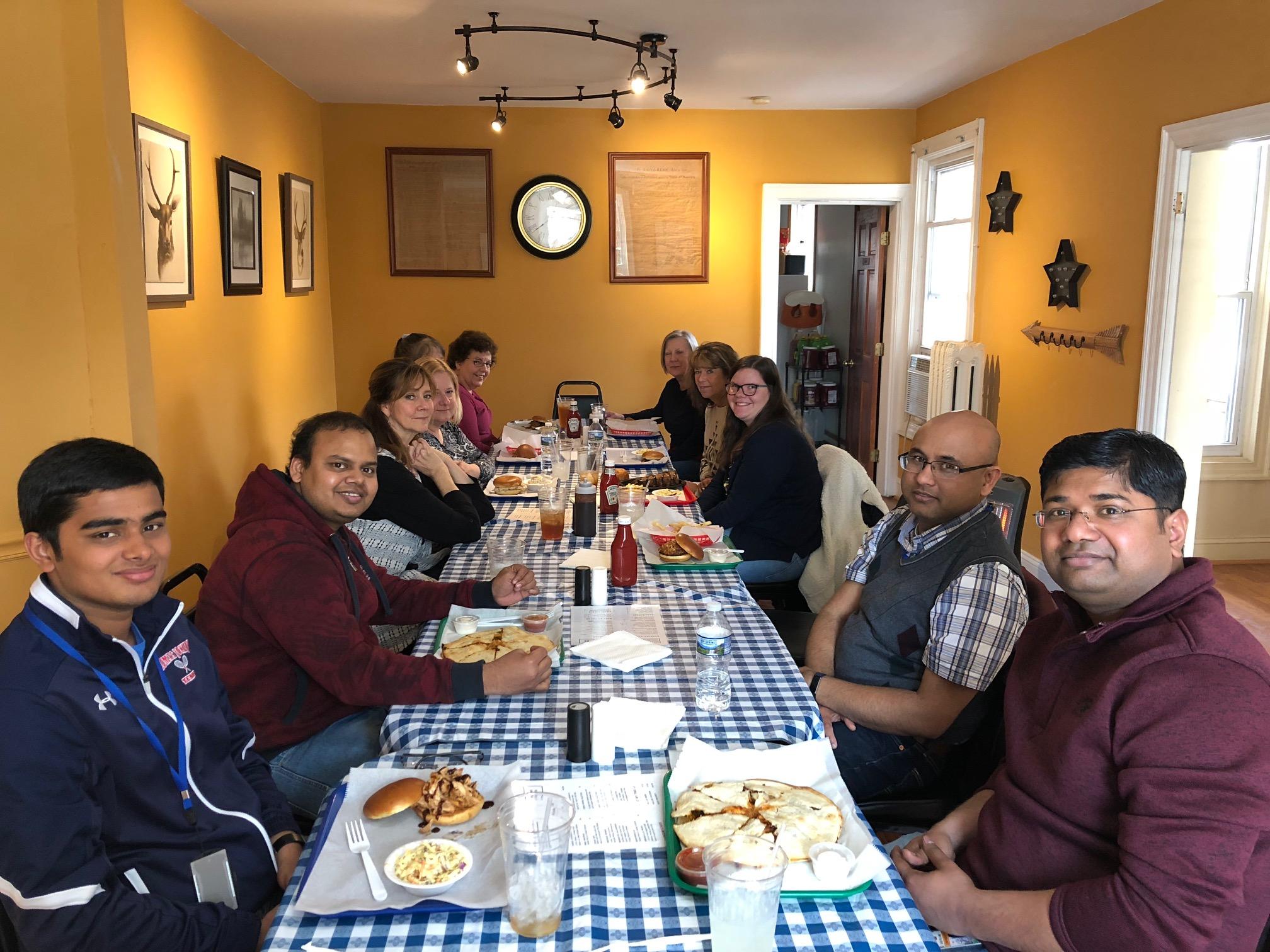 Helene's farewell lunch, April 2018