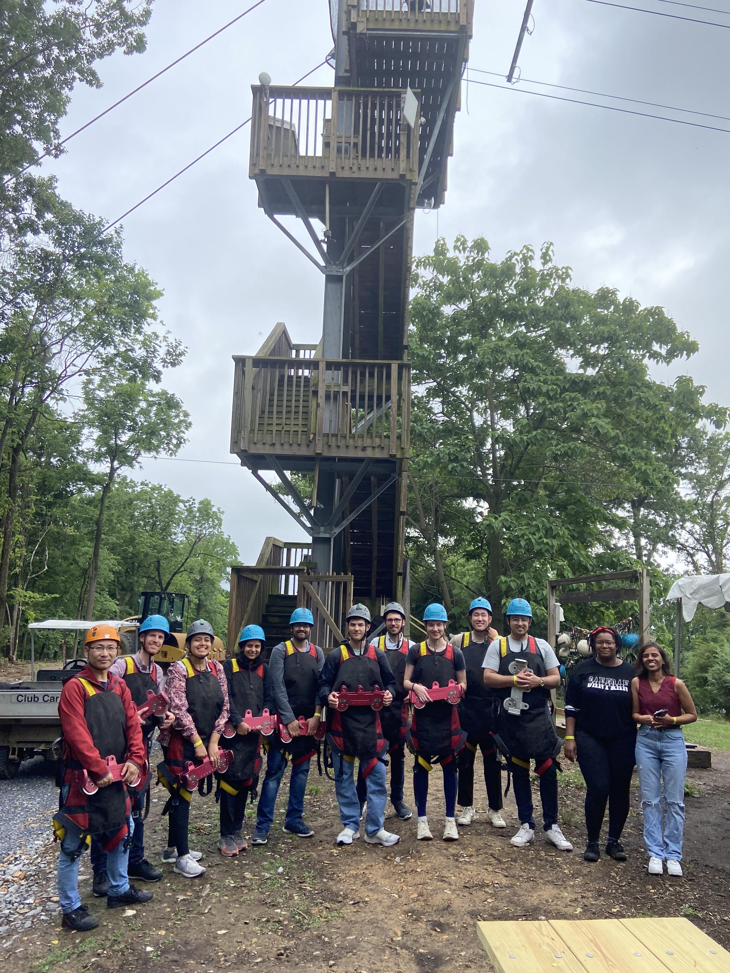 Ziplining group picture