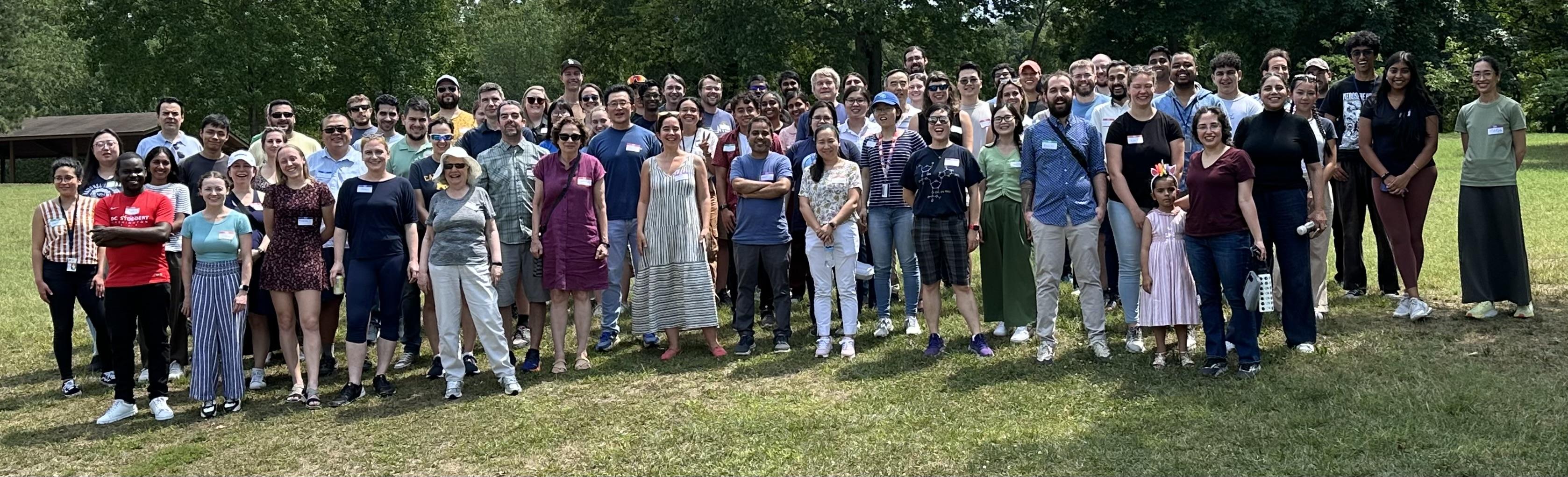 A group of people outside at the NCI RNA Biology Initiative RNA Day picnic