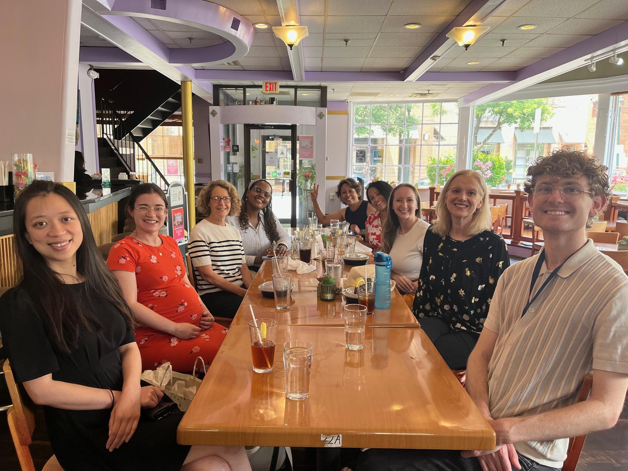 Team members out to lunch.