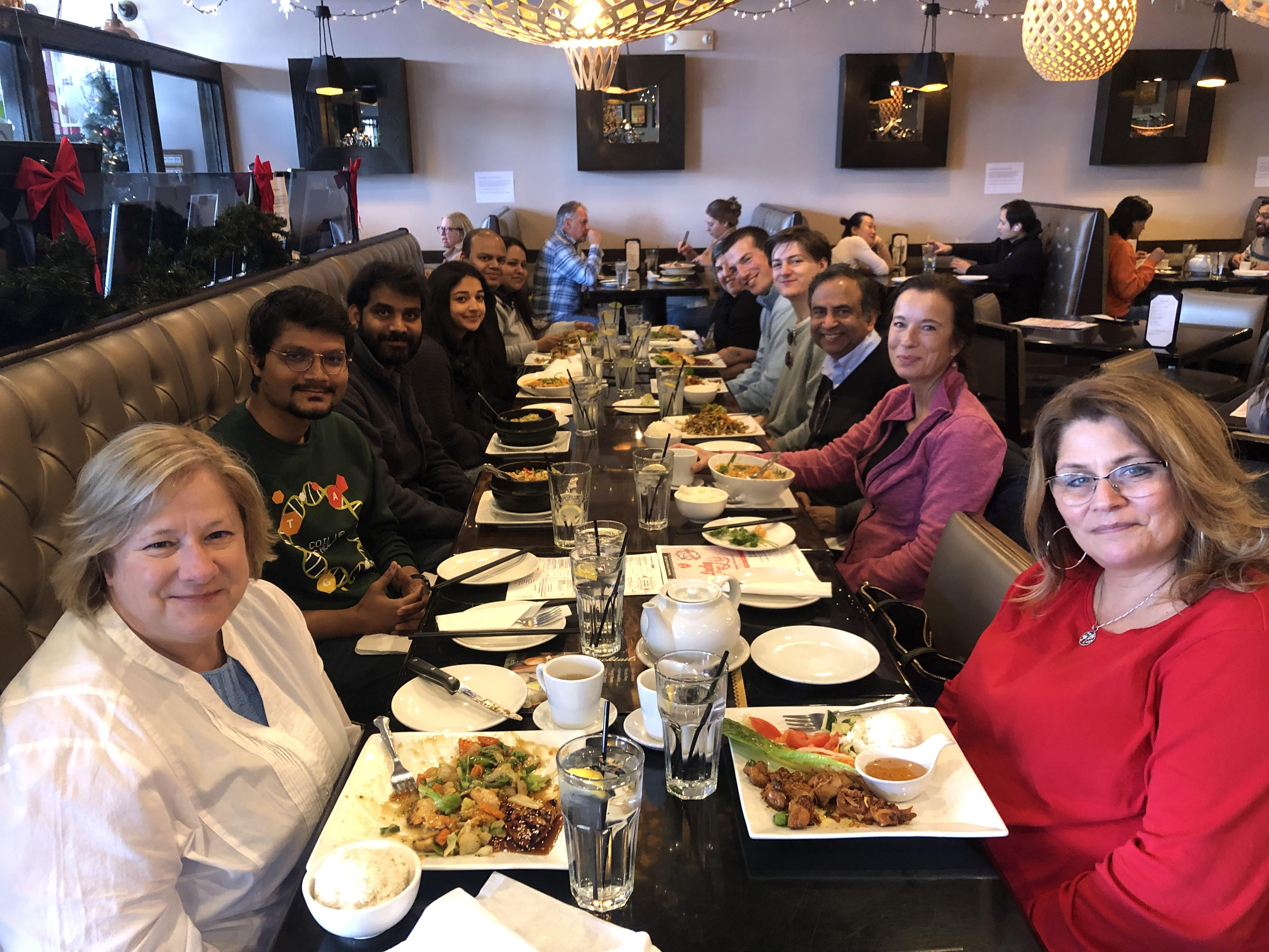 Sharan lab holiday lunch 2023