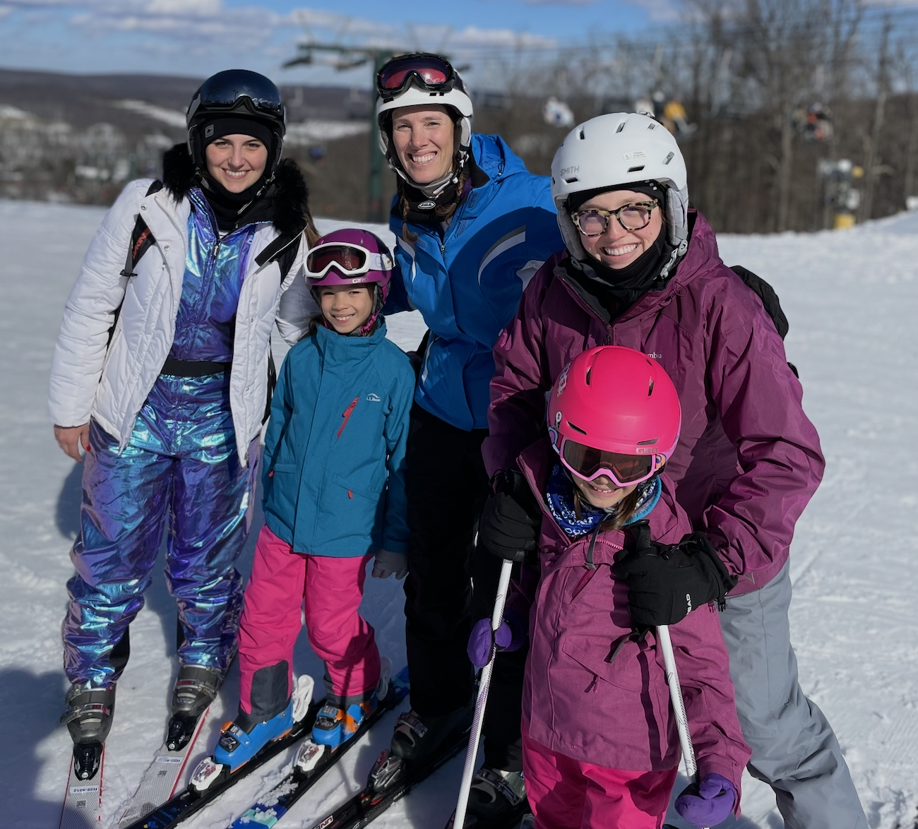 A group of skiers