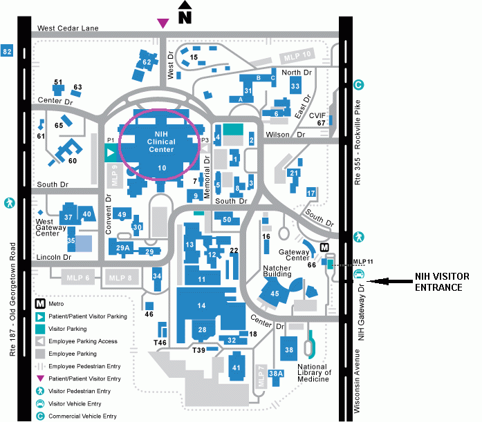 NIH campus map