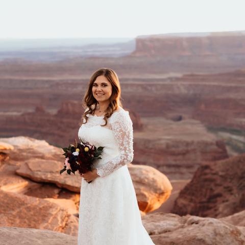 Katie Coleman on her wedding day